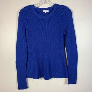 1. State Royal Blue Waffle Knit Sweater Angora Bln